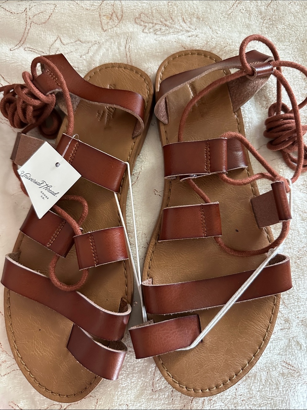 Universal Thread Chestnut Lace-Up Gladiator Sandals